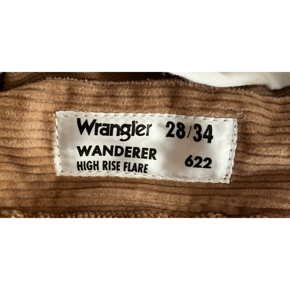 Wrangler Corduroy High Rise Flare Jeans Pants Wanderer Cowgirl Size 28W X 34L - Picture 5 of 10